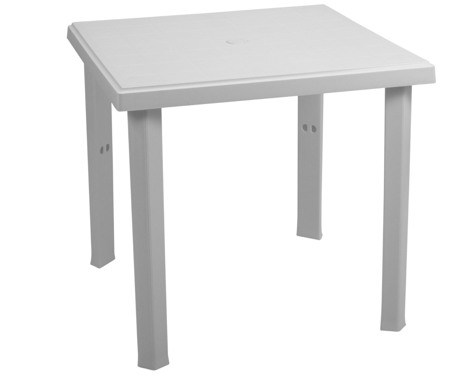 Mesa De Plástico Polycar Modelo México Color Blanca Cuadrada Desarmable