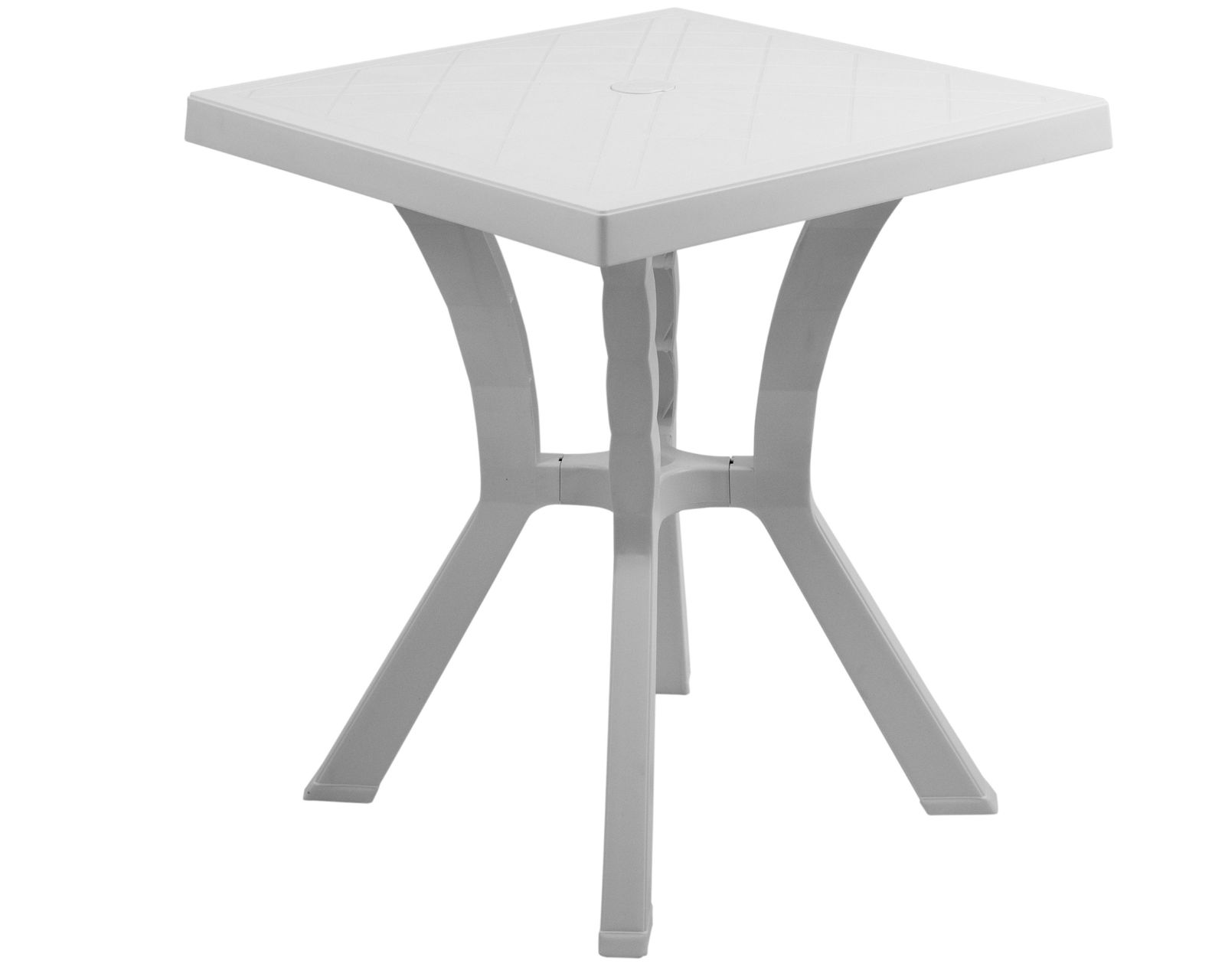 Foto 2 pulgar | Mesa Mediana De Plástico Duro Polycar Modelo Palermo  Color Blanca Cuadrada