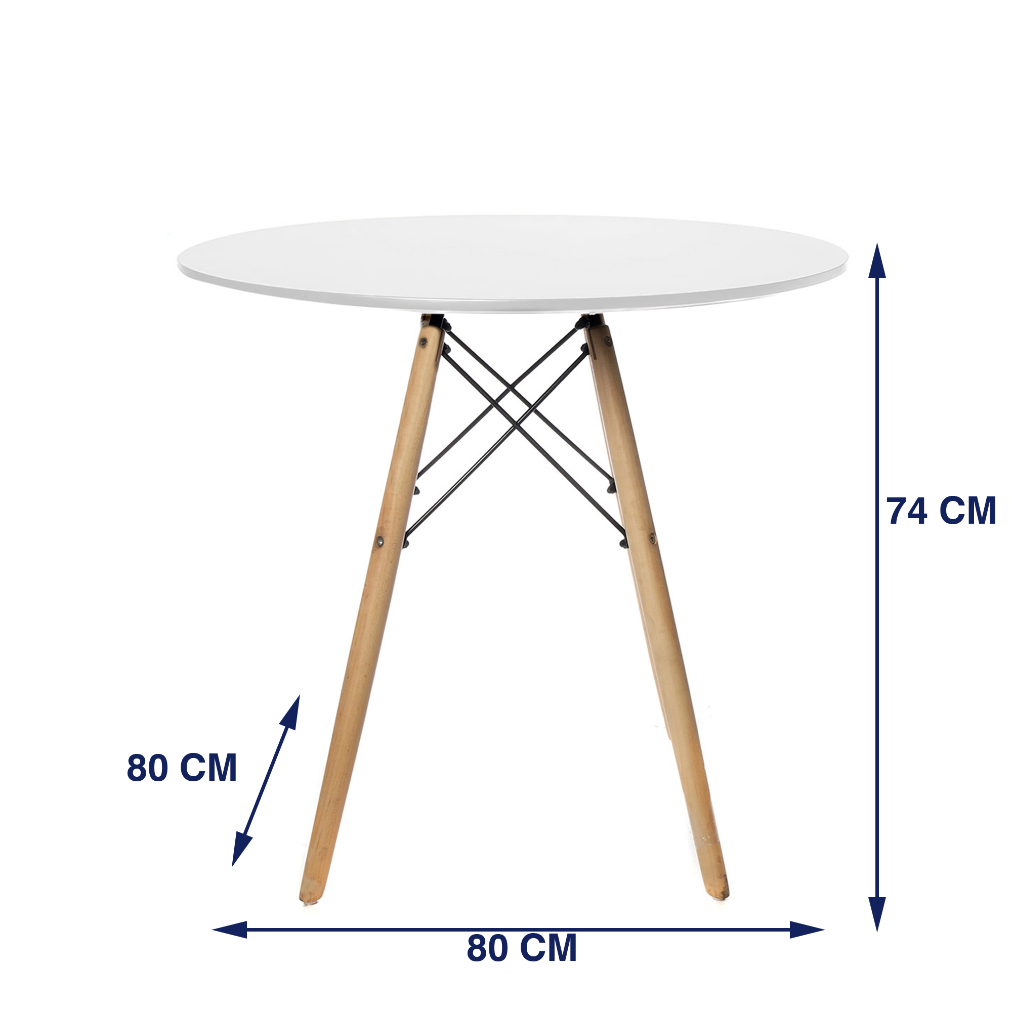 Foto 6 pulgar | Mesa Redonda EKE Life Home GC-020 Blanco Eames Minimalista