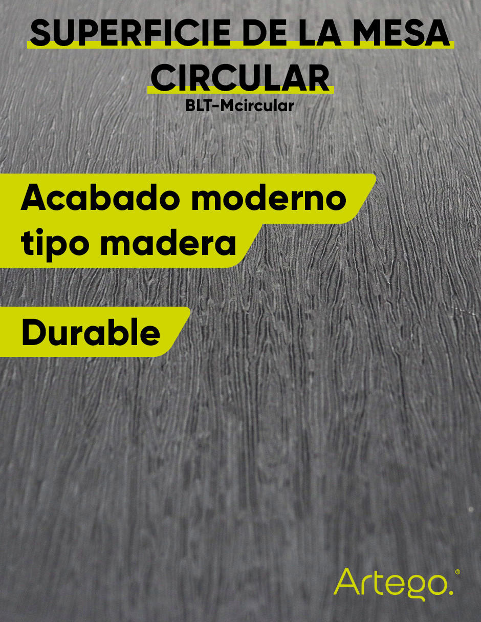 Foto 4 pulgar | Mesa Circular Plegable de 80cm para Terraza y Jardín con Acabado Tipo Madera