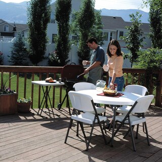 Foto 6 | Lifetime Mesa Redonda Blanca 46 (118 Cm) Grado Comercial