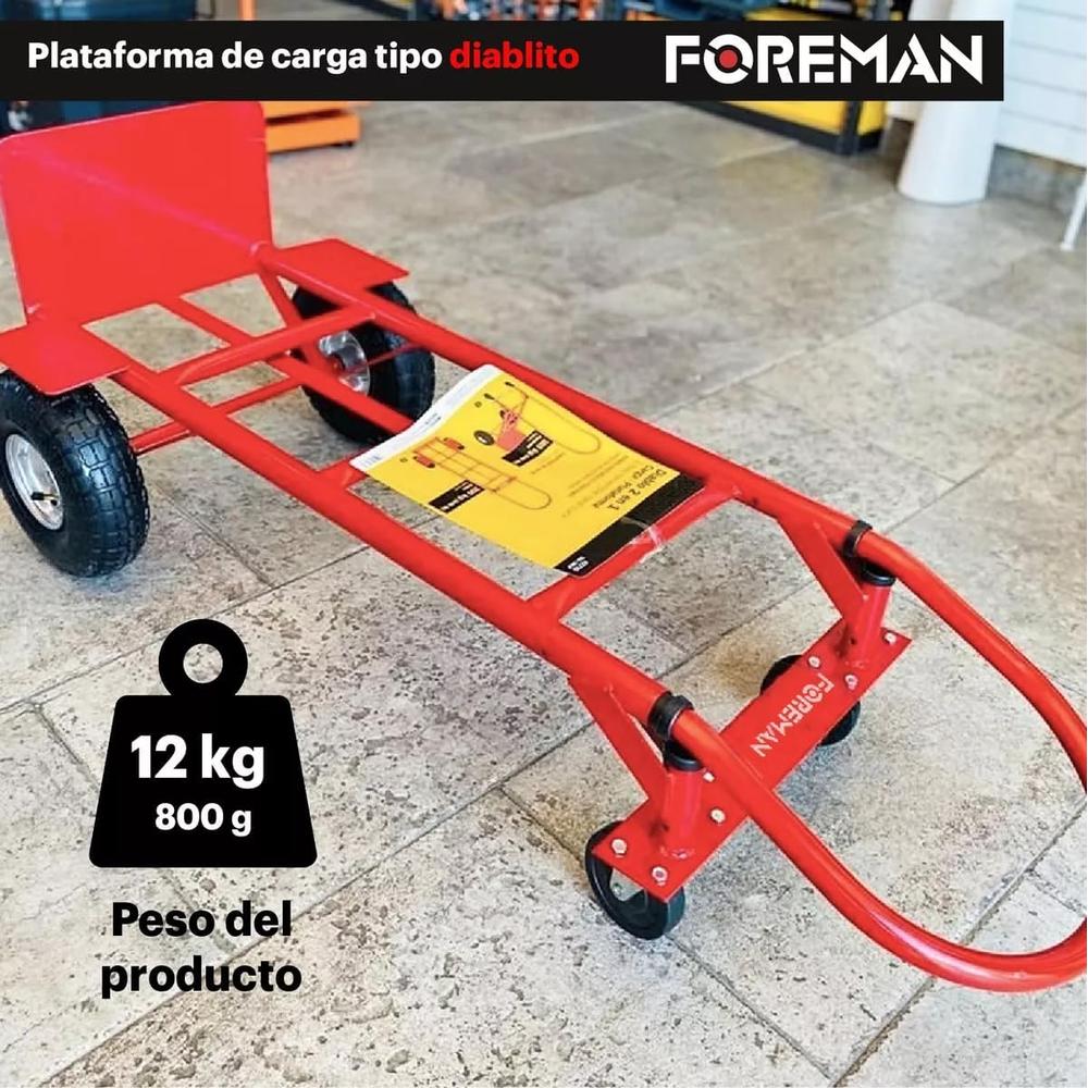 Foto 6 pulgar | Diablito Carga Foreman Plegable 400kg Plataforma Carga