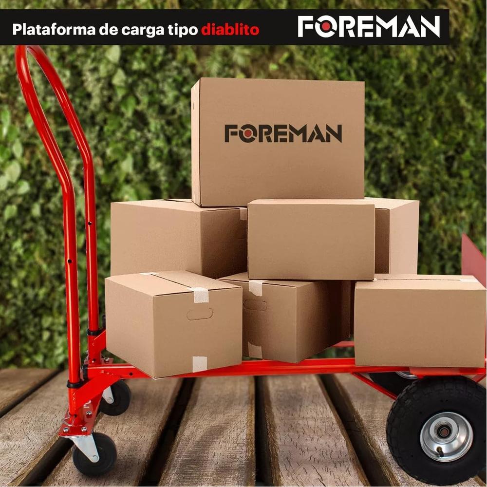 Foto 6 | Diablito Carga Foreman Plegable 400kg Plataforma Carga
