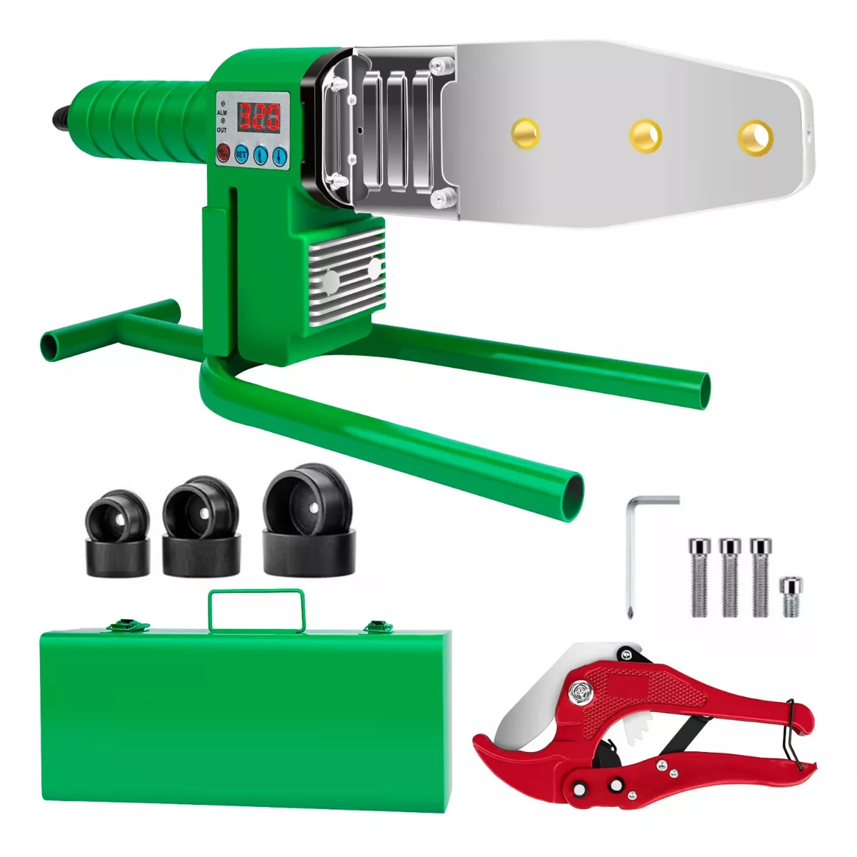 Termofusora Kit Para Ppr Con 3 Dados 14 Pzs. Eo Safe Imports  Esi-9336 Verde