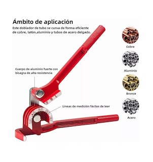 Foto 4 | Dobladora de Tubos Cobre Aluminio 6/8/10 mm + 3 Destornilladores