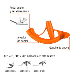 Foto 2 | Doblador De Tubo Conduit Truper Dotu75100 Naranja 1 Pul