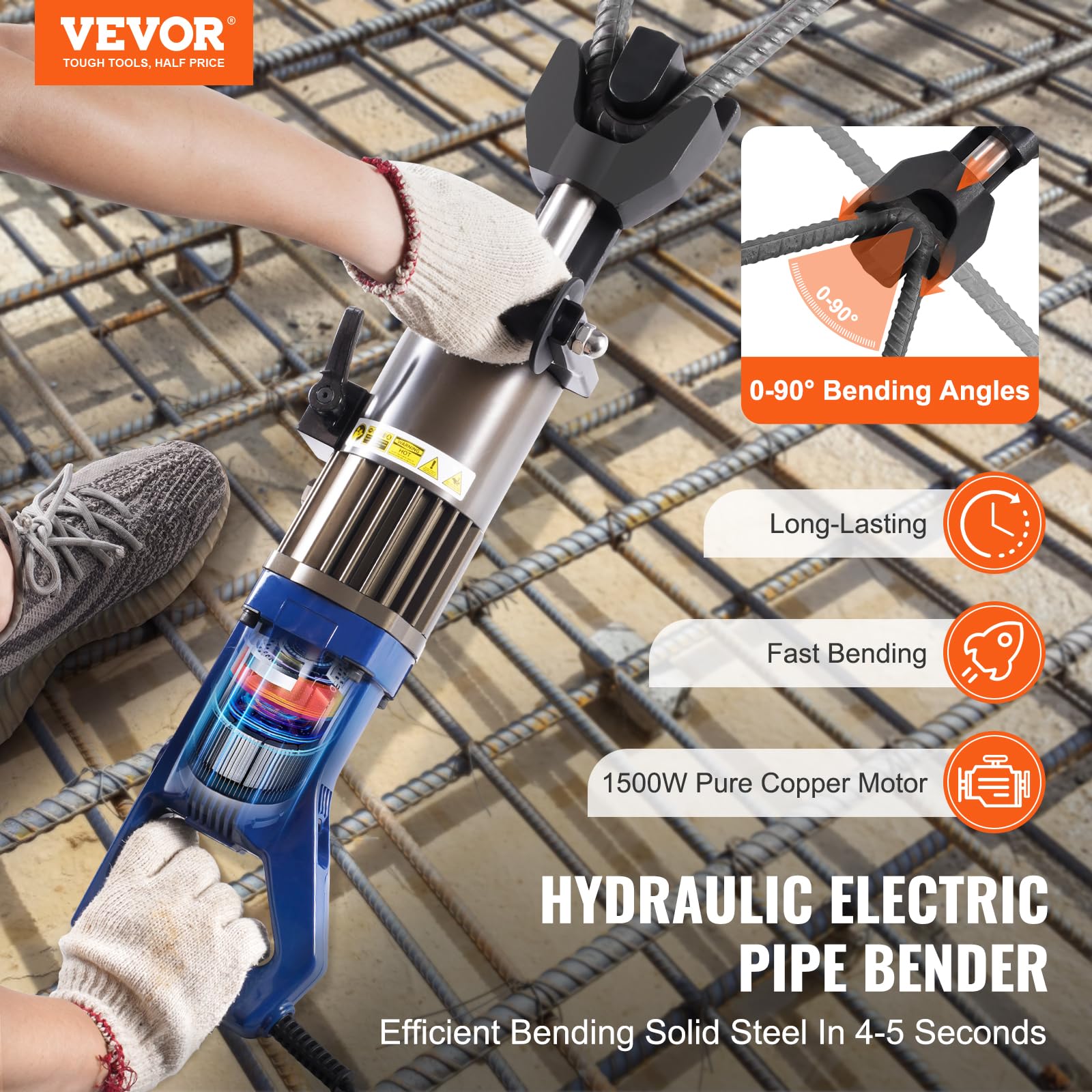 Foto 3 pulgar | Dobladora De Barras Hidráulica Eléctrica Vevor Portable 1500w Rn-22 - Venta Internacional.