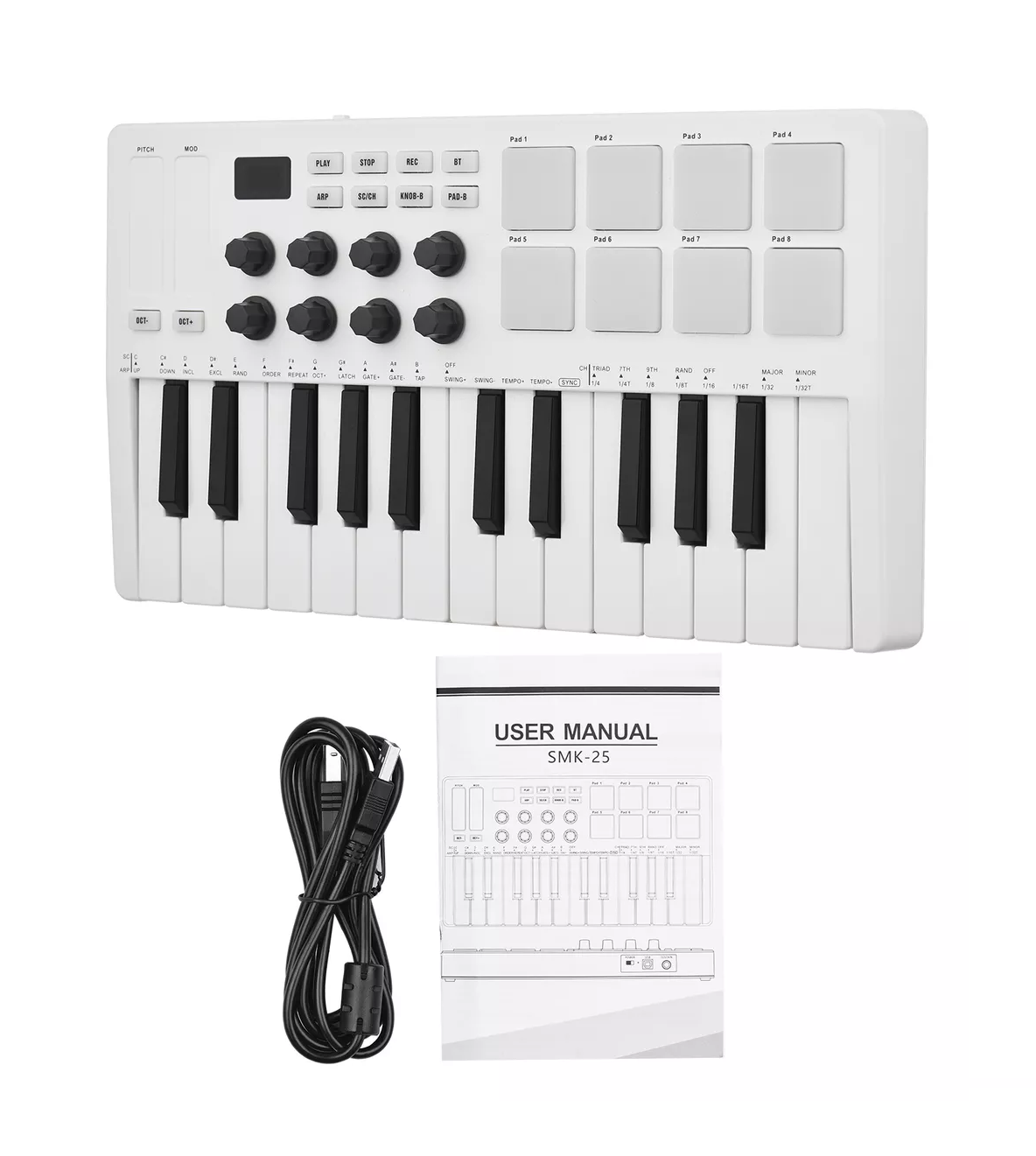 Foto 5 pulgar | Mini Piano M-VAVE Control Portable Usb Blanco