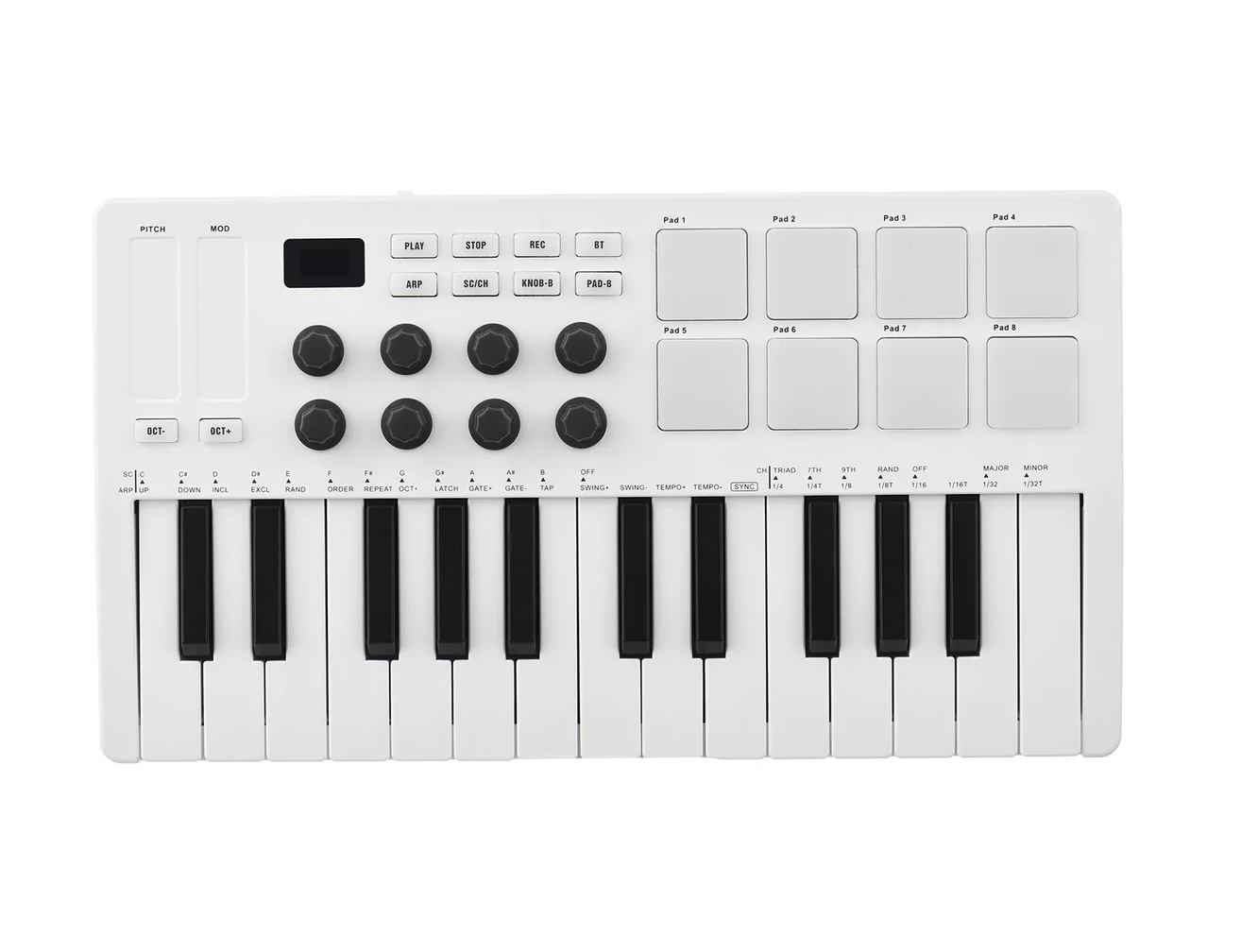 Mini Piano M-VAVE Control Portable Usb Blanco