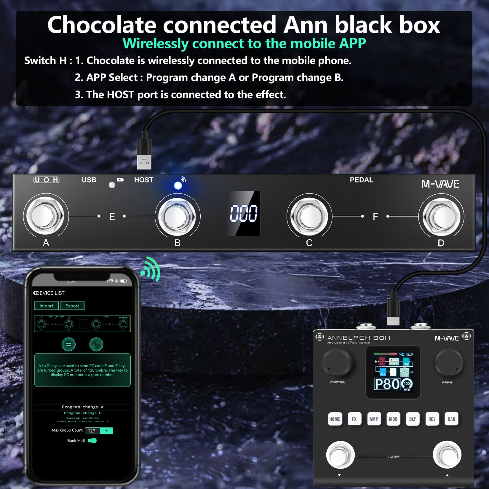 Foto 6 pulgar | Controlador De Pie Midi M-vave Chocolate Plus Wireless Bt - Venta Internacional.