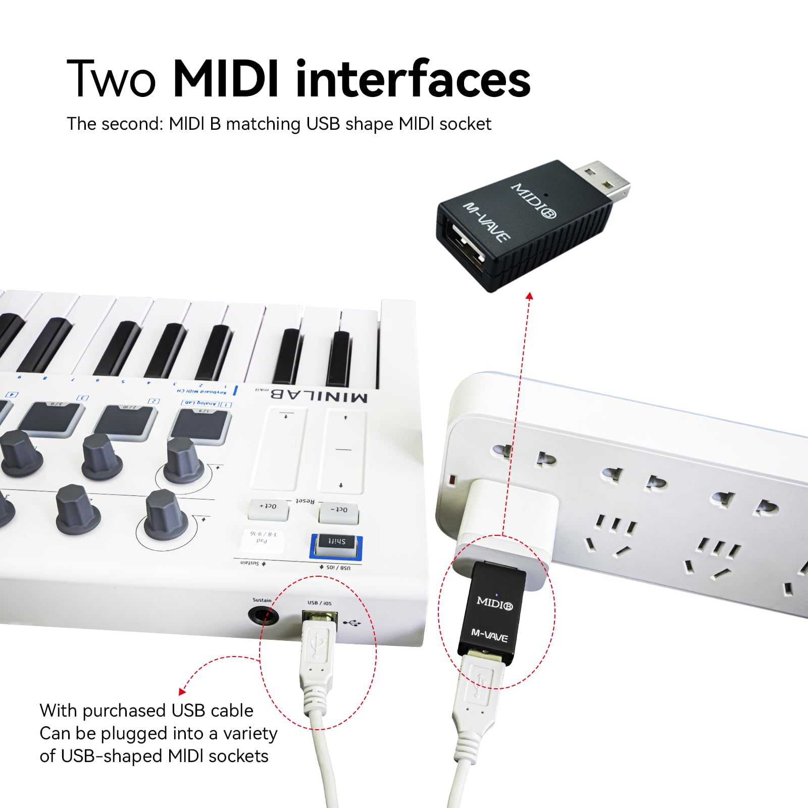 Foto 5 pulgar | Sistema De Transmisión Midi Inalámbrico M-vave De Latencia Ultrabaja - Venta Internacional.