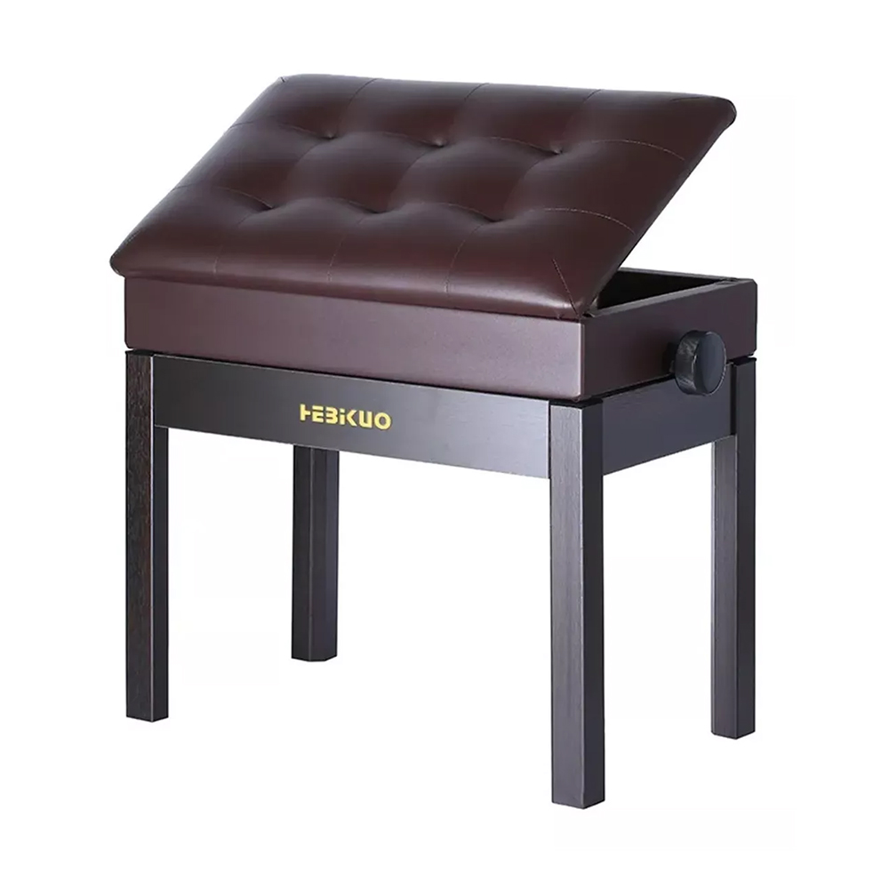 Foto 4 pulgar | Banco Profesional Para Piano Hebikuo B222 Rw, Altura Ajustable Color Cafe