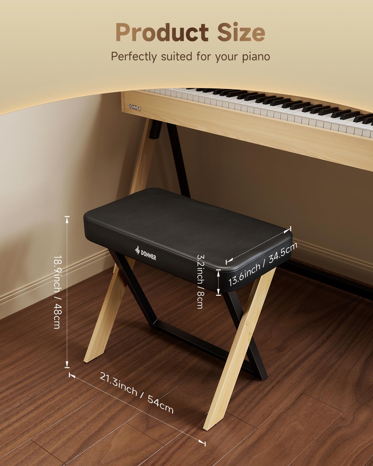 Foto 5 pulgar | Taburete Con Teclado Estilo Doméstico Donner Dkb-300 Piano Bench - Venta Internacional.