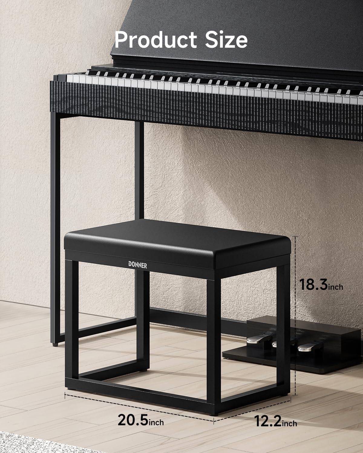 Foto 5 pulgar | Banco Para Piano Donner Dkb-200 Home Style Resistente A La Corrosión - Venta Internacional.