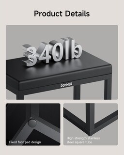 Foto 5 | Banco Para Piano Donner Dkb-200 Home Style Resistente A La Corrosión - Venta Internacional.