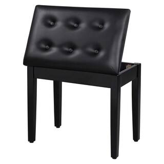 Foto 1 | Banco De Piano Songmics, Cojín Acolchado Con Almacenamiento Negro Ulpb55h - Venta Internacional.