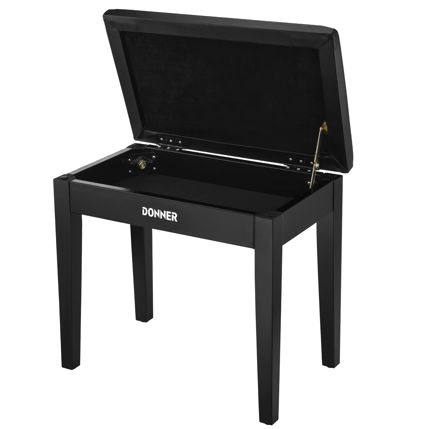 Foto 2 pulgar | Banco Para Piano Donner Con Almacenamiento De Madera Maciza Negra - Venta Internacional.