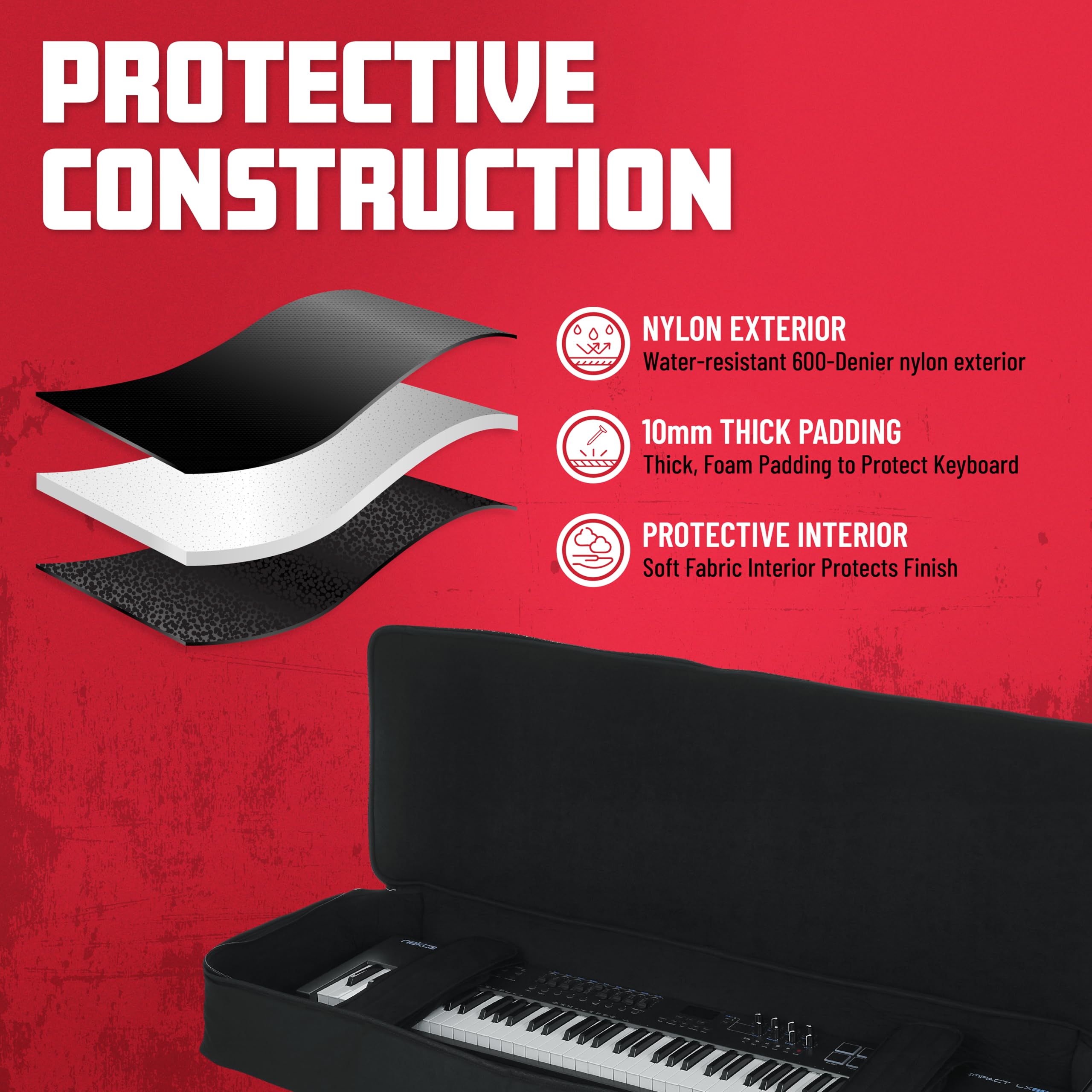 Foto 4 pulgar | Teclado Gig Bag Gator Gkb-76 Slim Para Teclado Delgado De 76 Teclas - Venta Internacional.