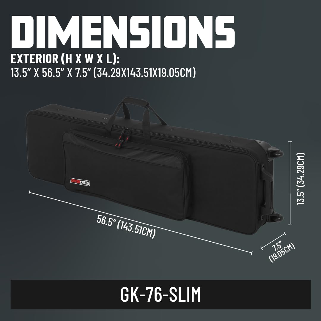 Foto 6 | Funda De Teclado Ligera Gator Cases Para Gk-76-slim Slim Slim De 76 Notas - Venta Internacional.
