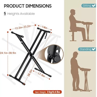 Foto 3 | Soporte Stand Base Para Teclado Reforzado Eo Safe Imports Esi-11390 Negro