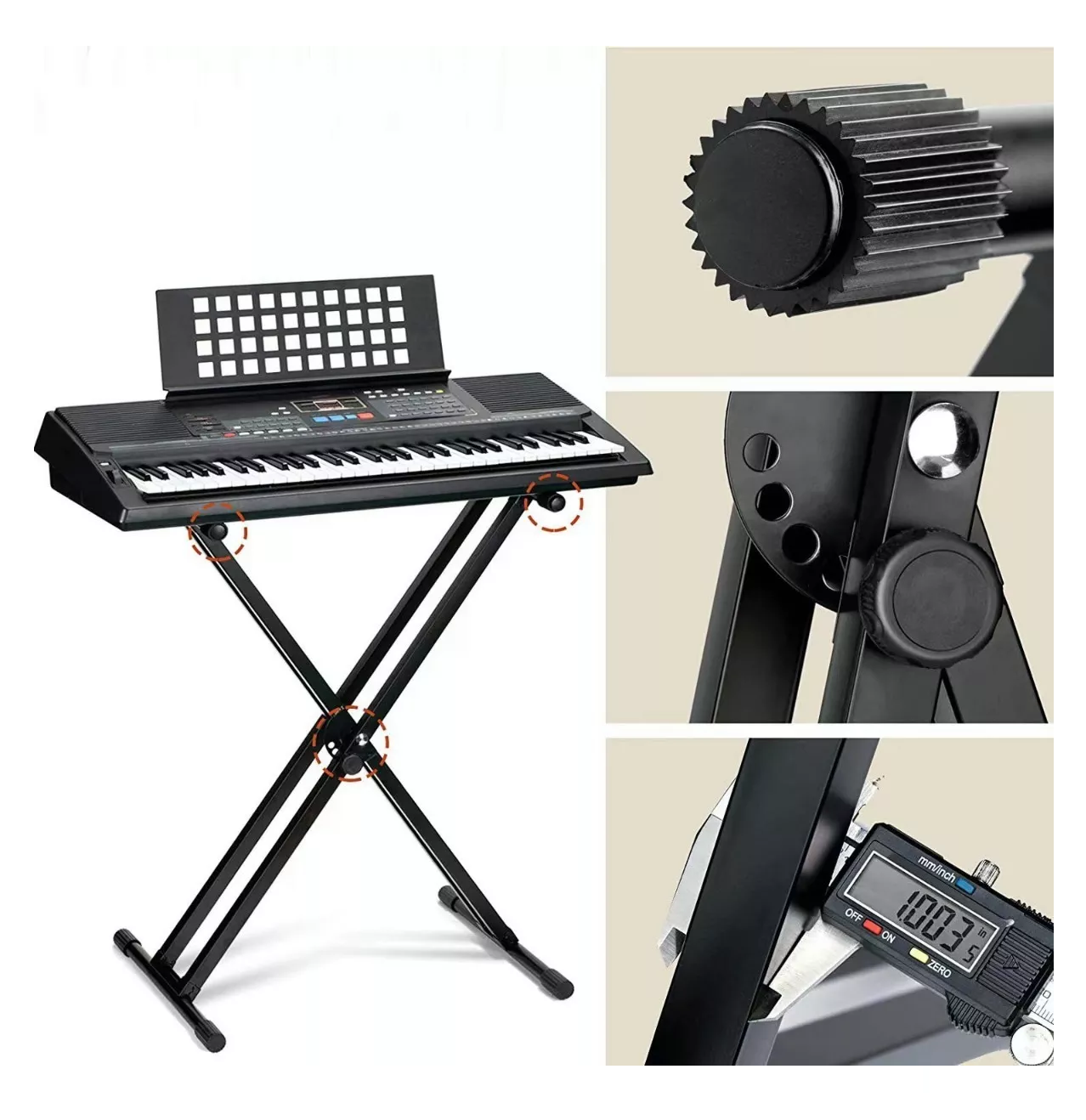 Foto 4 pulgar | Soporte Belug Negro para Teclado