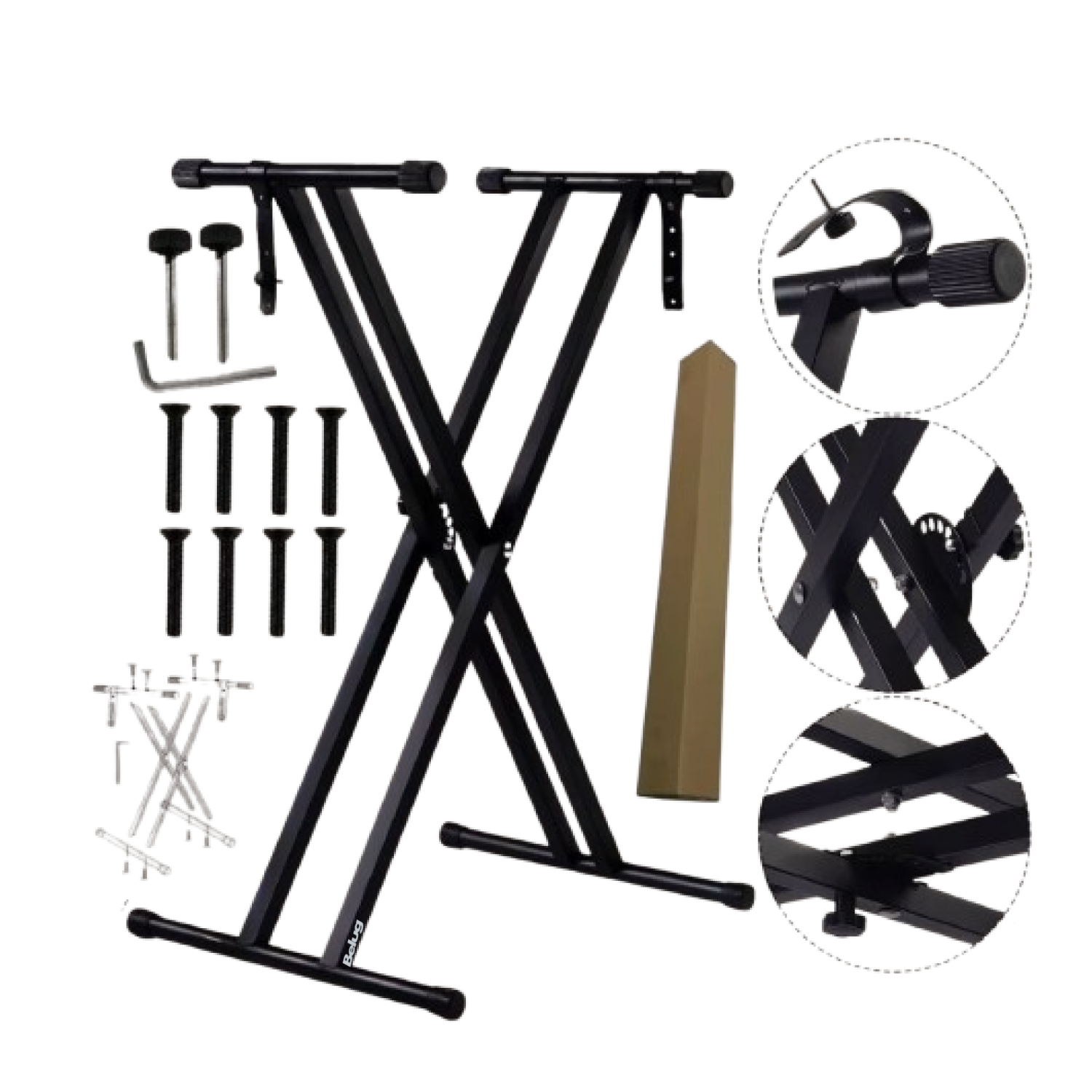 Foto 6 pulgar | Soporte Stand Base Para Teclado Reforzado Plegable Belug Q-2x Negro