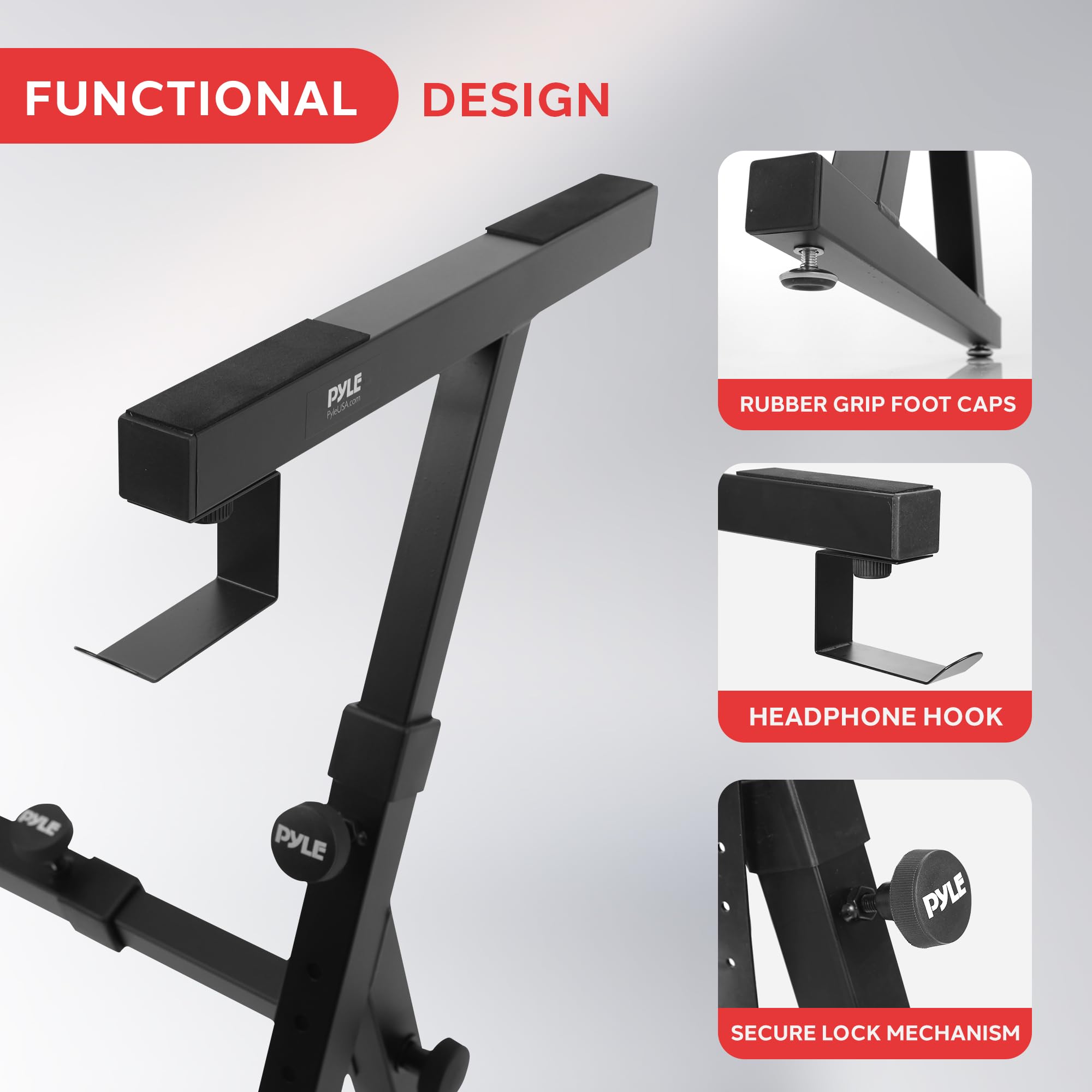 Foto 6 | Soporte Para Teclado Pyle Pkst38, Resistente, Plegable Y Ajustable - Venta Internacional.