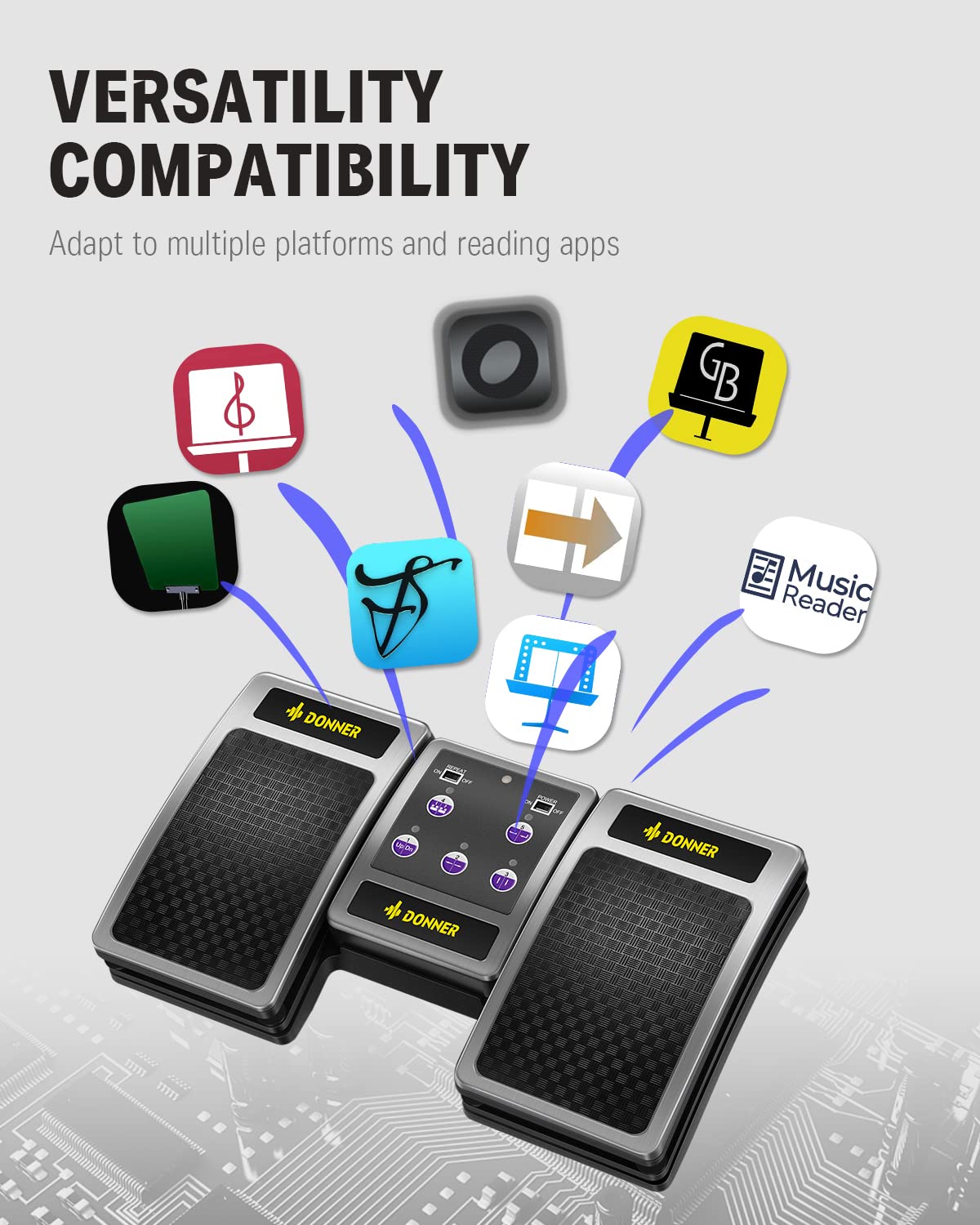Foto 5 pulgar | Pedal Donner Inalámbrico Page Turner Para Tabletas Y Teléfonos - Venta Internacional.