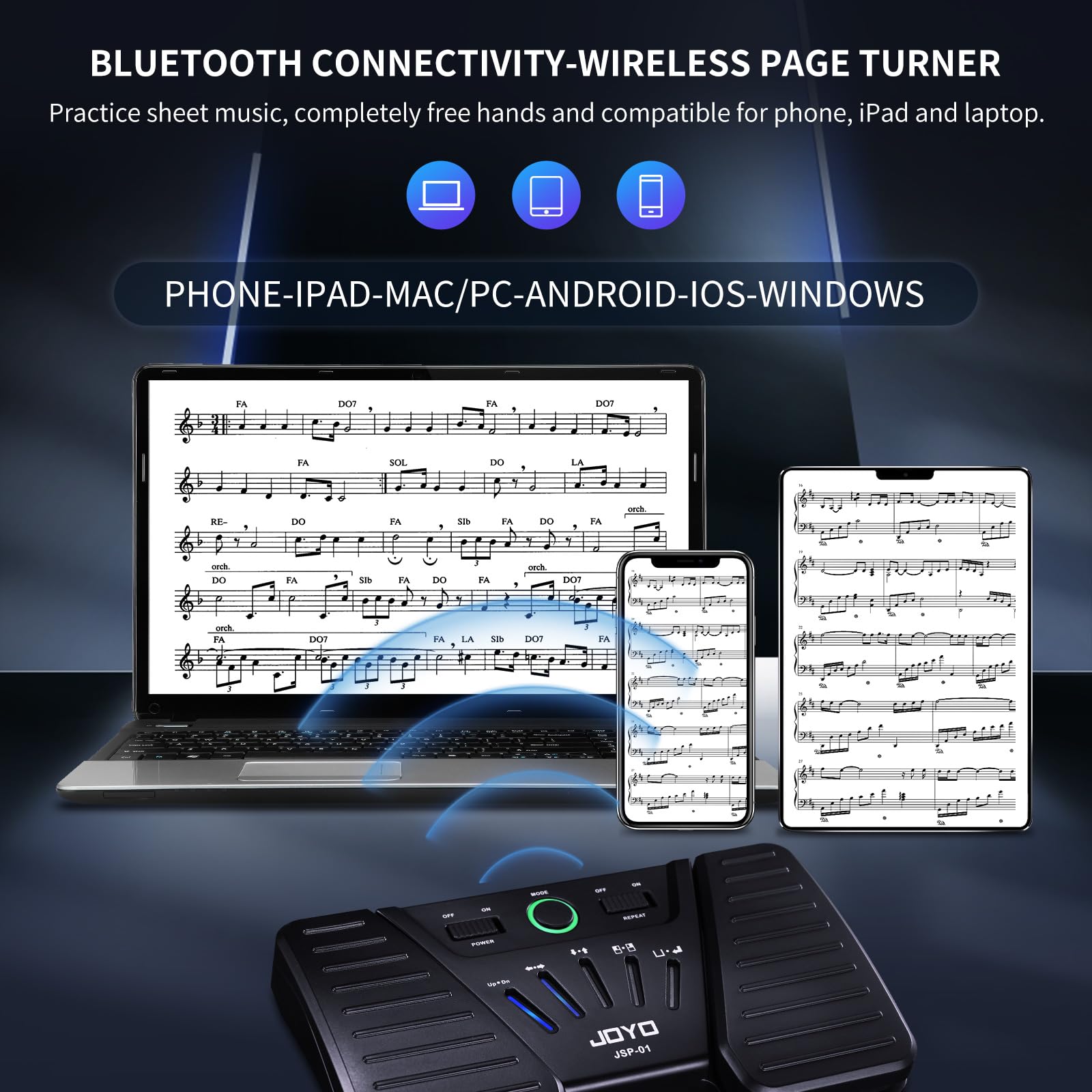 Foto 3 pulgar | Pedal Page Turner Inalámbrico Page Turner Music Page Turner - Venta Internacional.