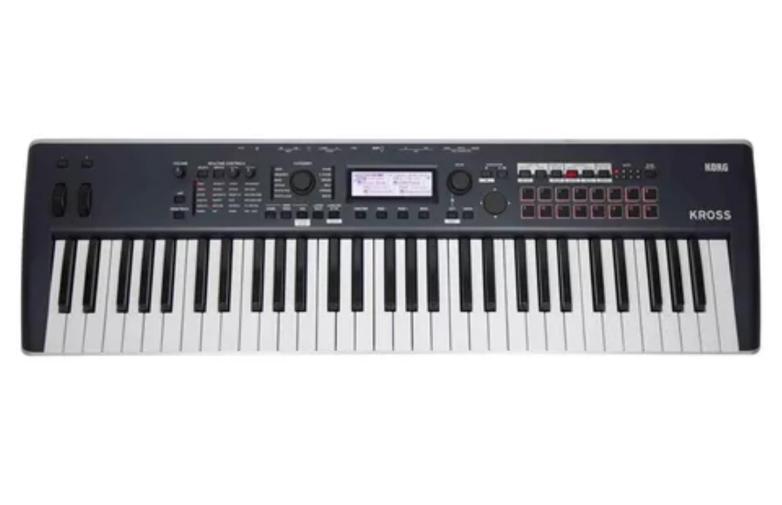 Sintetizador Korg Kross2-61-plata color Negro