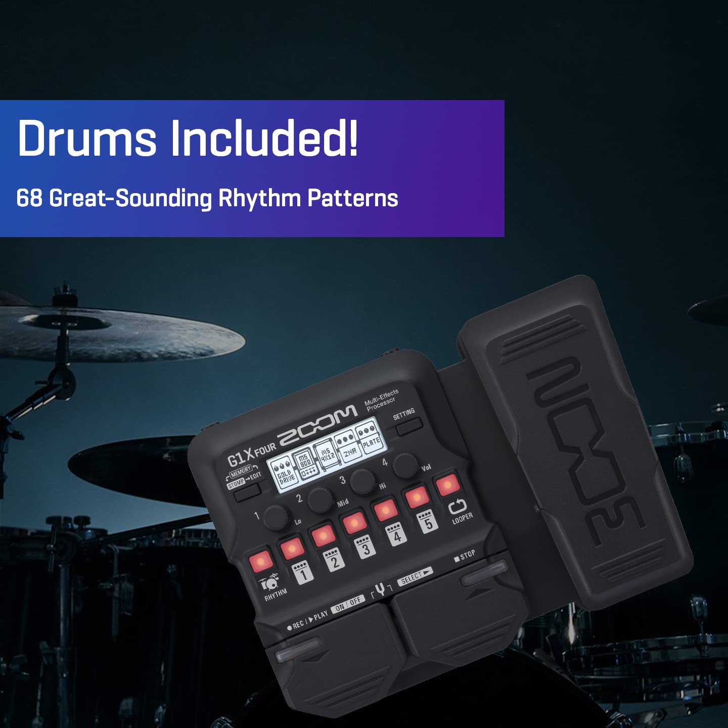 Foto 5 pulgar | Procesador Multiefectos Para Guitarra Zoom G1x Four Con Pedal De Expresión - Venta Internacional.