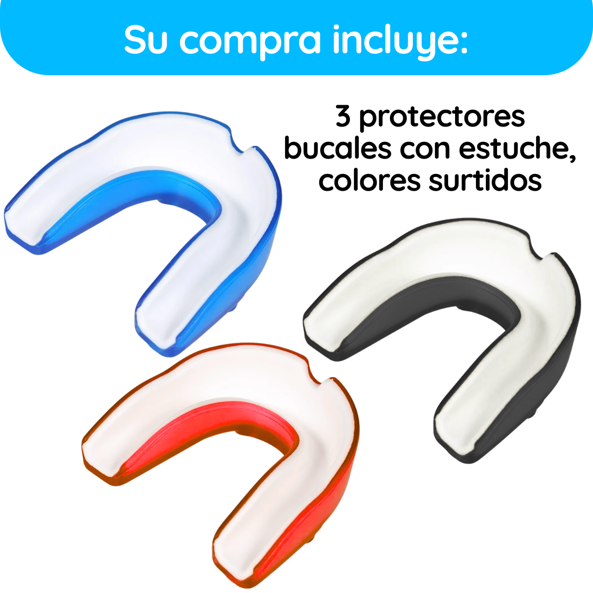 Foto 3 pulgar | Kit 3 Protector Bucal Deportivo Box Taekwondo Guarda Dental