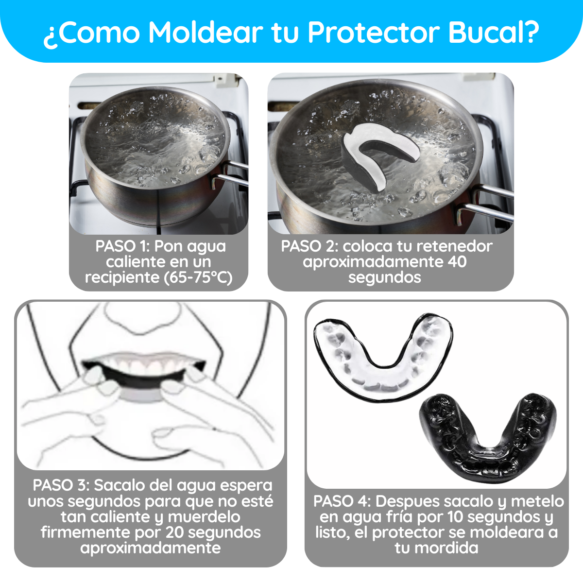 Foto 8 pulgar | Kit 3 Protector Bucal Deportivo Box Taekwondo Guarda Dental