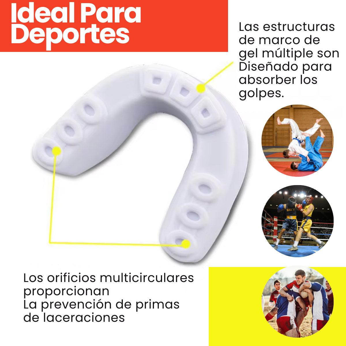 Foto 7 pulgar | Protector Bucal Deportivo Moldeable para Adulto 8 Piezas