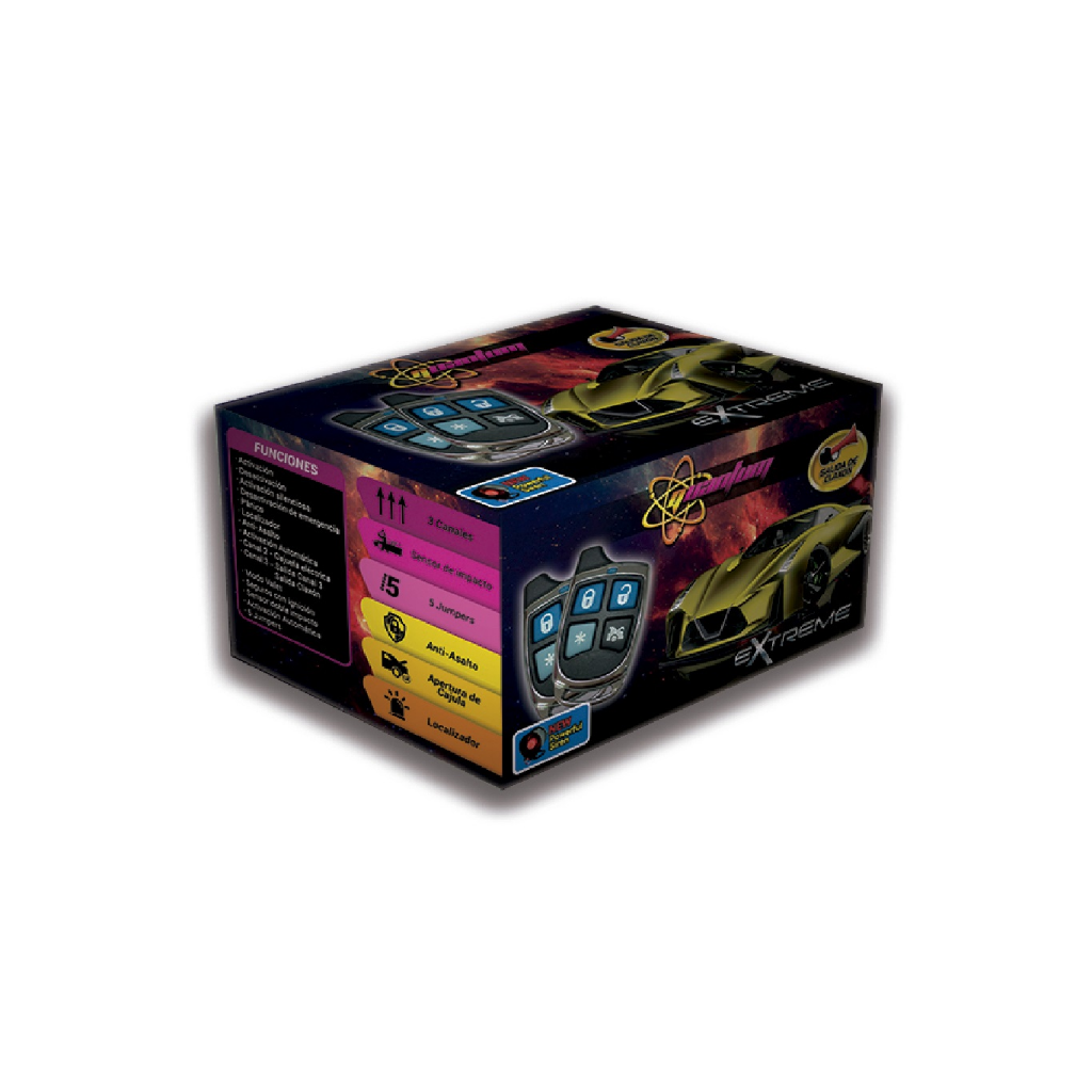 Foto 1 | Kit de Alarma Universal Extreme Alexqu color Negro para automóvil Alex Quantum