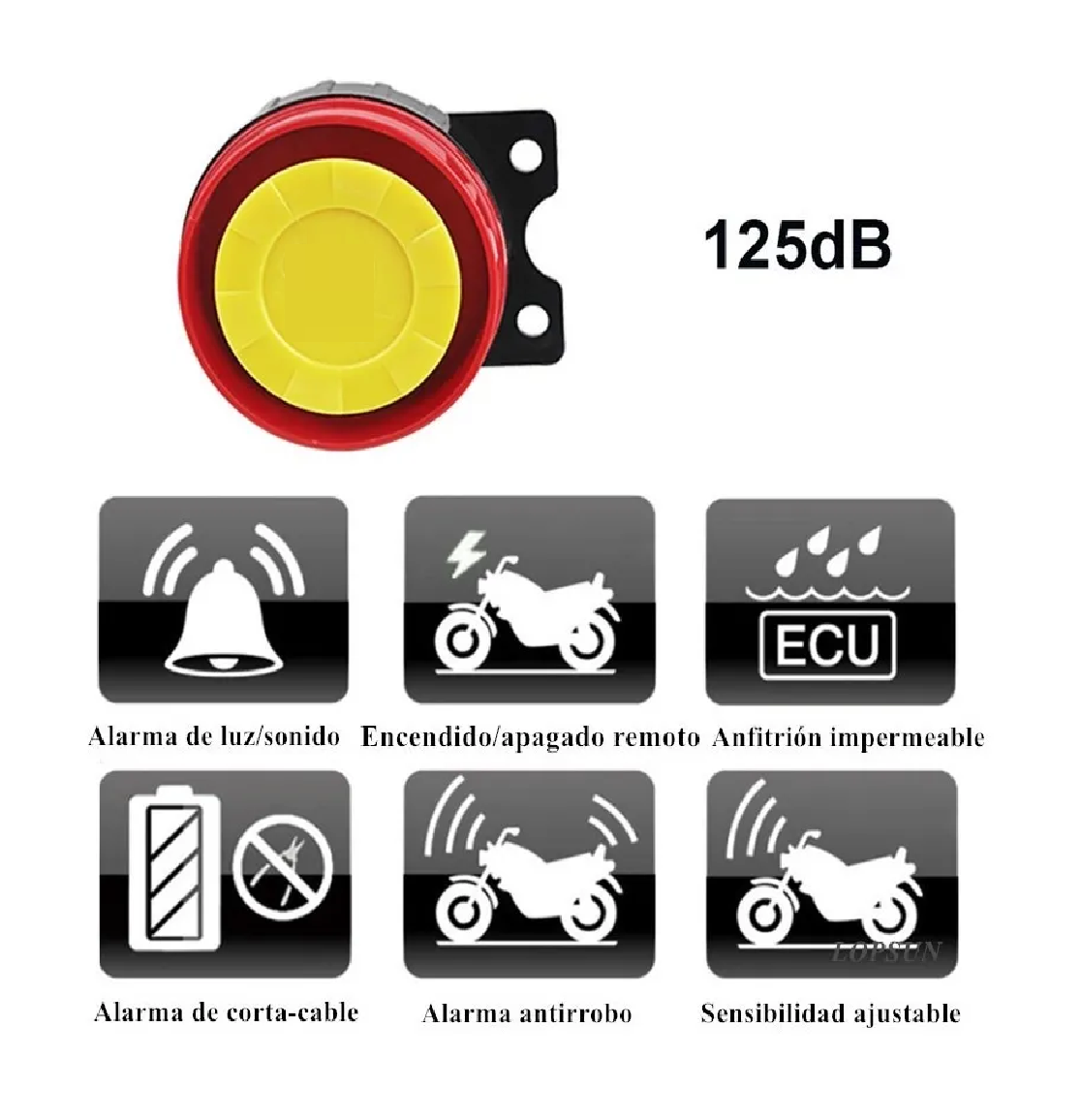 Foto 3 pulgar | Alarma Antirrobo Eo Safe Imports ESI-116 Multicolor para moto Encendido a Distancia Control Remoto