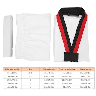 Foto 2 | Uniforme De Taekwondo Dilwe Kids Con Cinturón Para Niños Y Niñas (xs) - Venta Internacional.