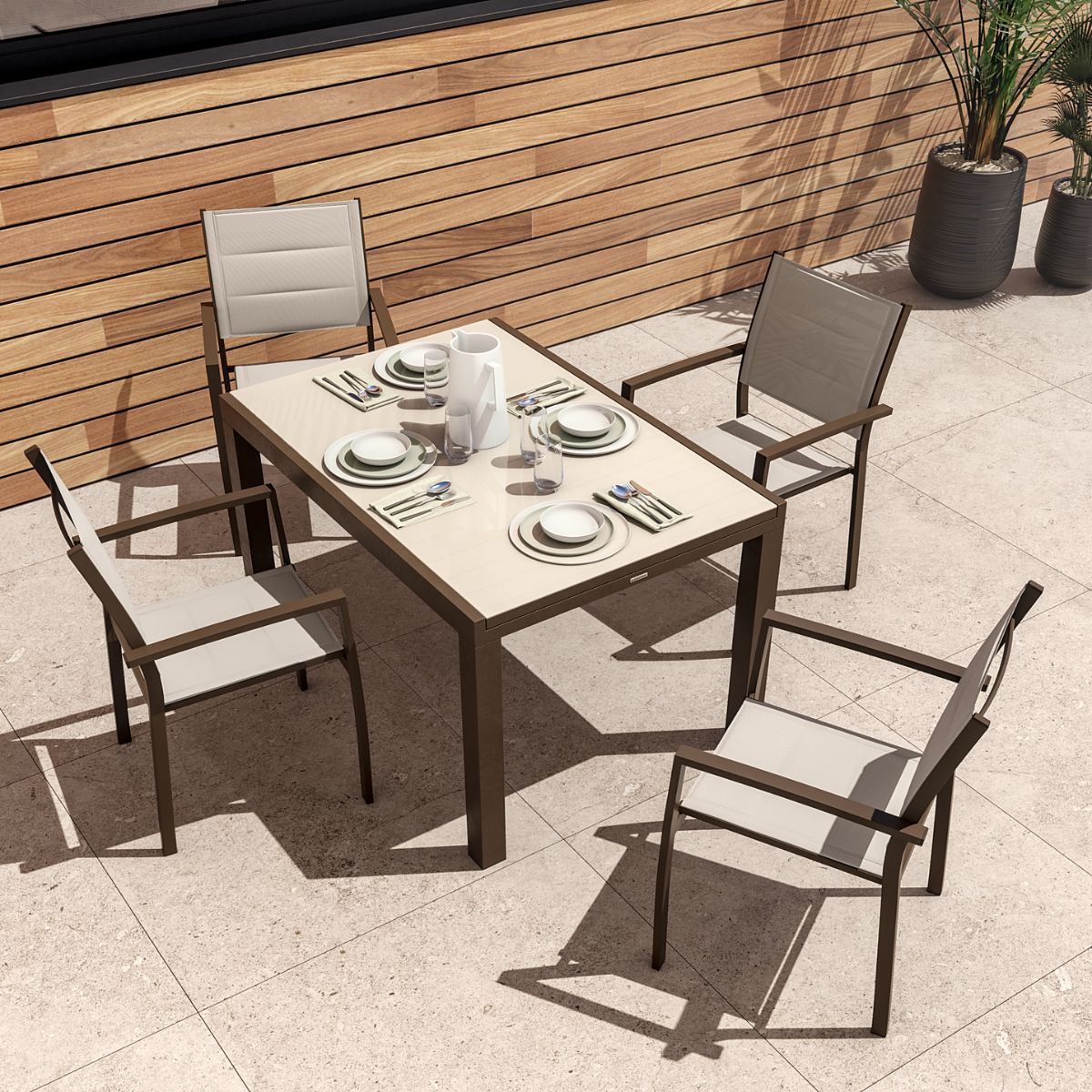 Foto 7 | Silla Para Comedor De  Jardín/ Exterior Con Descansabrazos