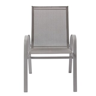 Foto 2 | Silla para Terraza Naterial de Acero Resistentes Gris