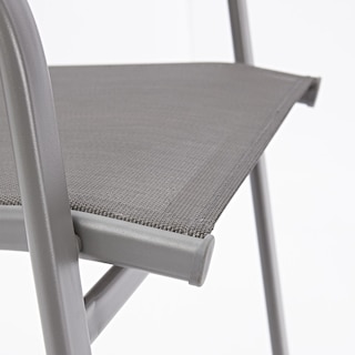 Foto 5 | Silla para Terraza Naterial de Acero Resistentes Gris