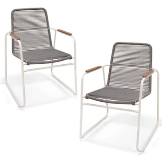Foto 1 | Sillas Midtown Concept Grises 2 Piezas