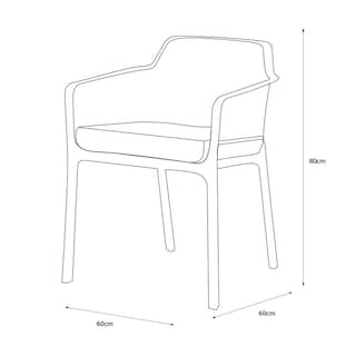 Foto 5 | Silla De Exterior Apilable Azul Con Asiento Acolchado Impermeable De Espuma