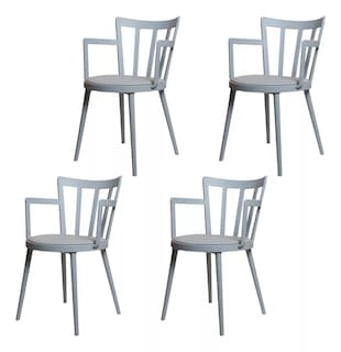 Foto 1 | Set De 4 Sillas Modernas Para Comedor Desayunador Interior Exterior Pvc