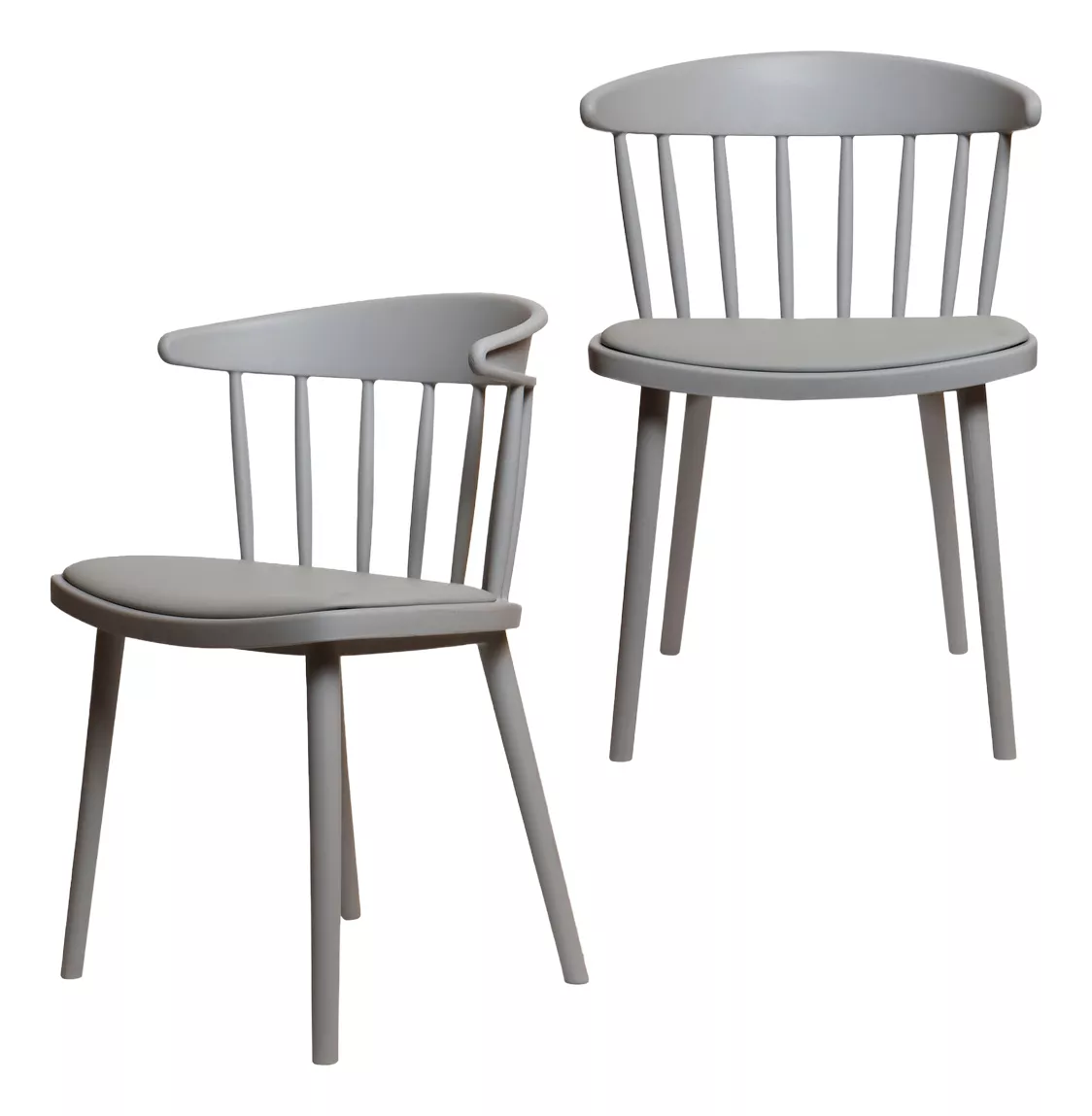 Set de 2 Sillas Modernas EKE Life Home de Exterior e Interior PVC