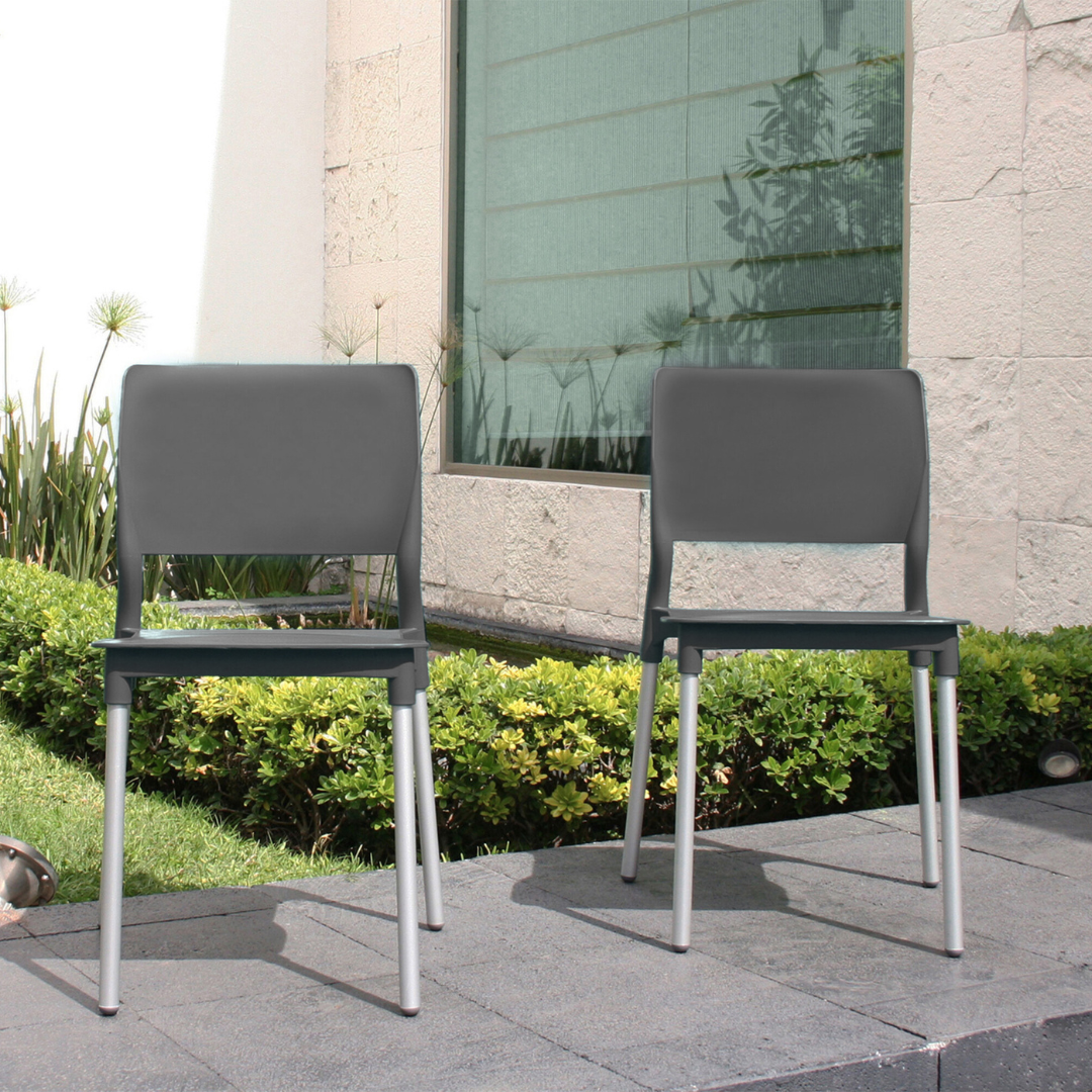 Foto 7 pulgar | Offiho Set De 4 Sillas Aptas Para Exteriores, Restaurantes O Comedor,  Con Patas De Aluminio