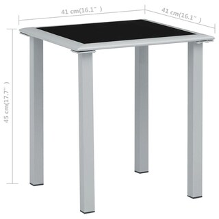 Foto 4 | Mesa De Patio Exterior Vidaxl Con Estructura De Acero De Diseño Moderno - Venta Internacional.