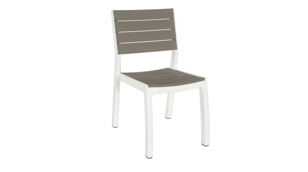 Foto 1 | Paquete De 2 Sillas De Jardin Harmony Con Textura De Madera Color Blanco Y Capuchino