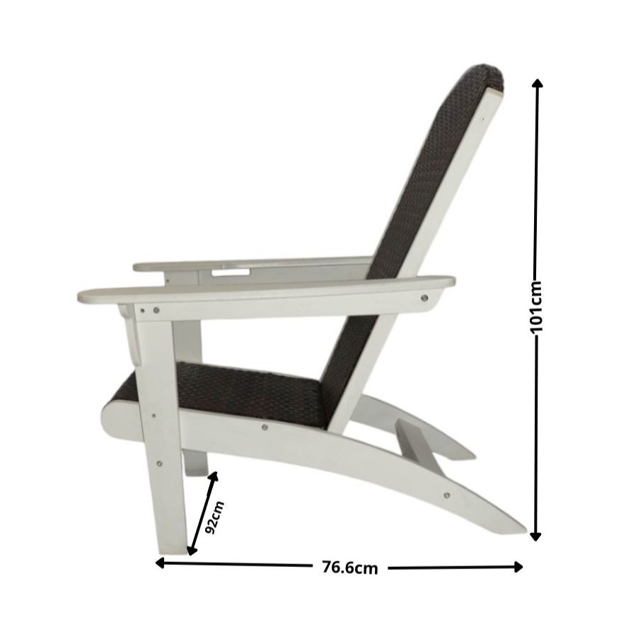 Foto 5 pulgar | Silla Adirondack Nolan De Plástico Para Exteriores