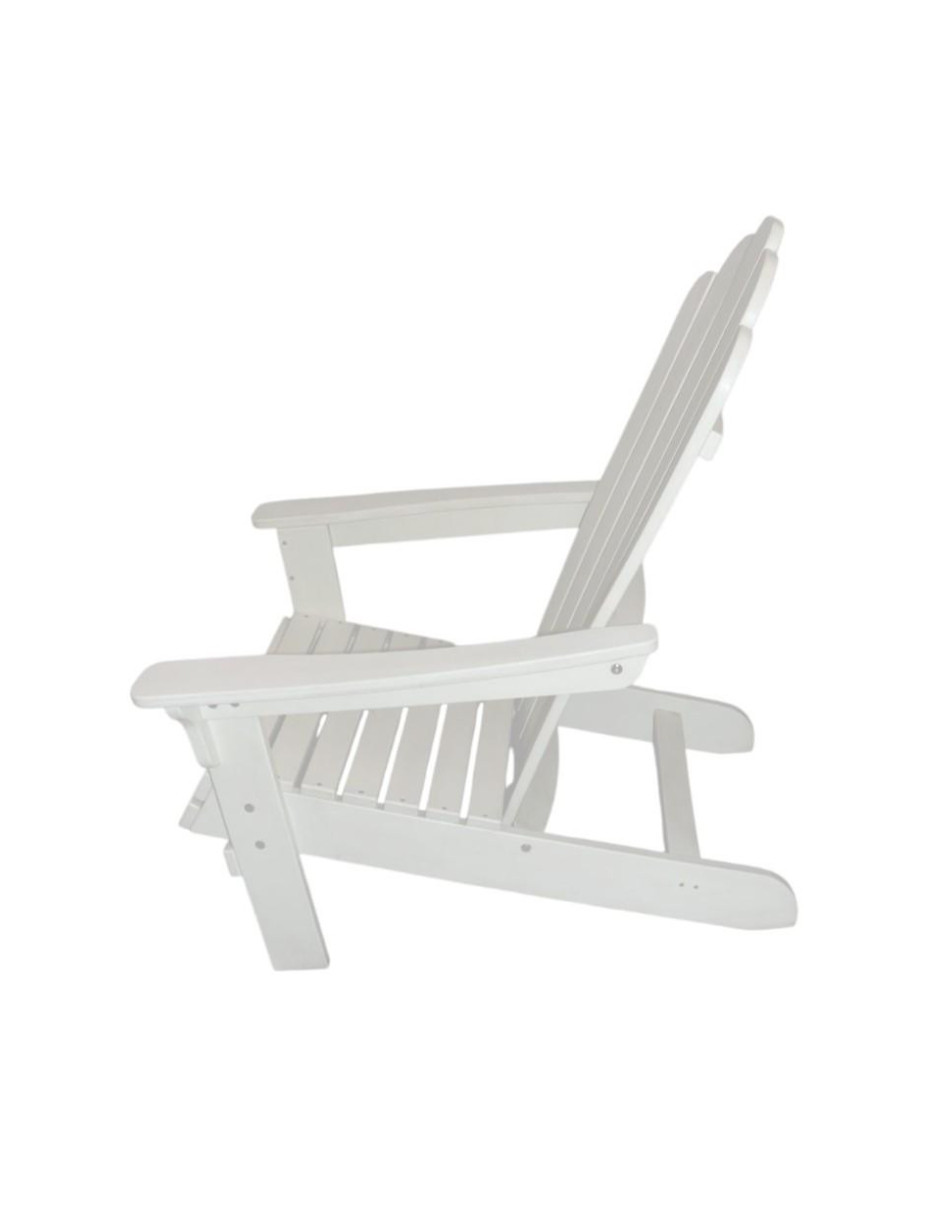 Foto 4 pulgar | Silla Adirondack Cahira De Plástico Para Exteriores Color Blanco