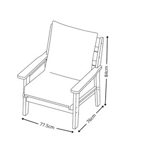 Foto 6 | Silla para Exterior Lanzamiento Rainer con Cojines